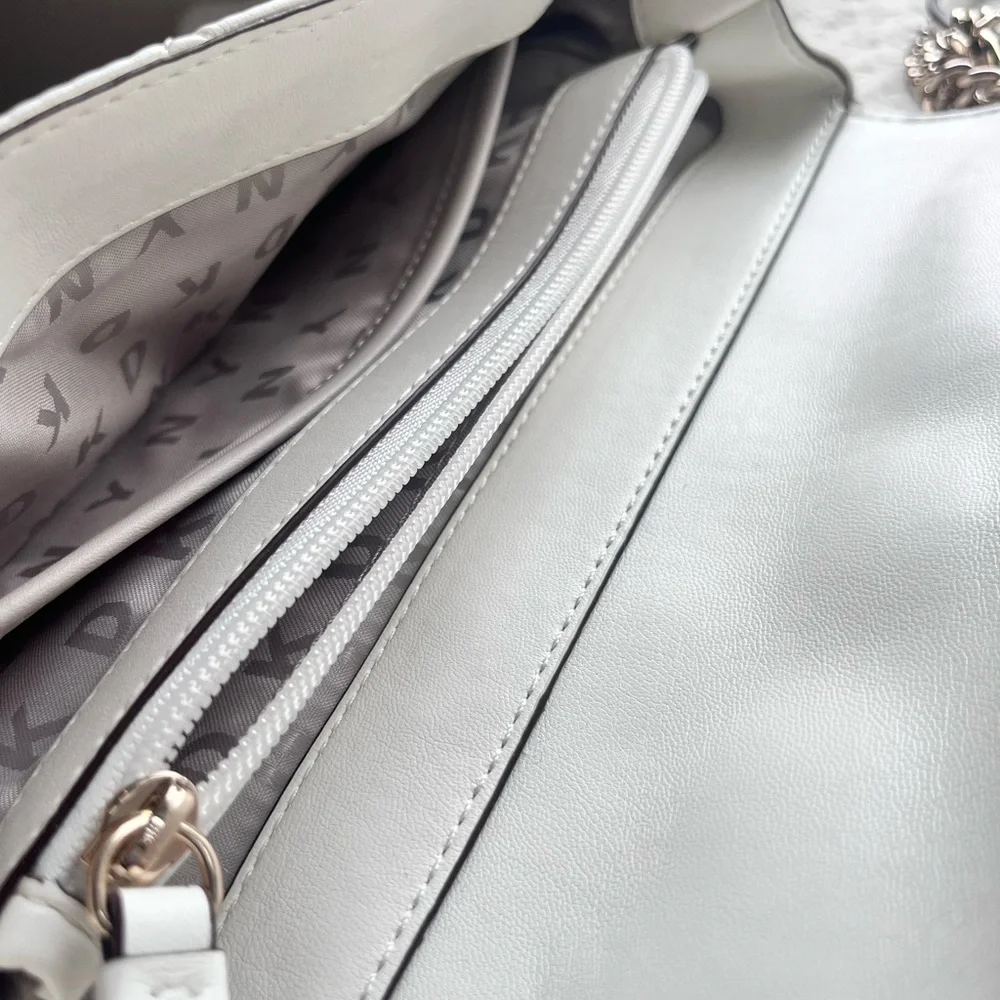 DKNY Cream Quilted Crossbody Bag - Picture 7 of 8